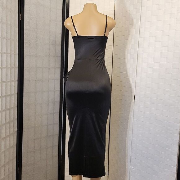 BRAND NEW LIZ&SARA HIGH LOW RUFFLE HEM SATIN DRESS - Picture 8 of 14